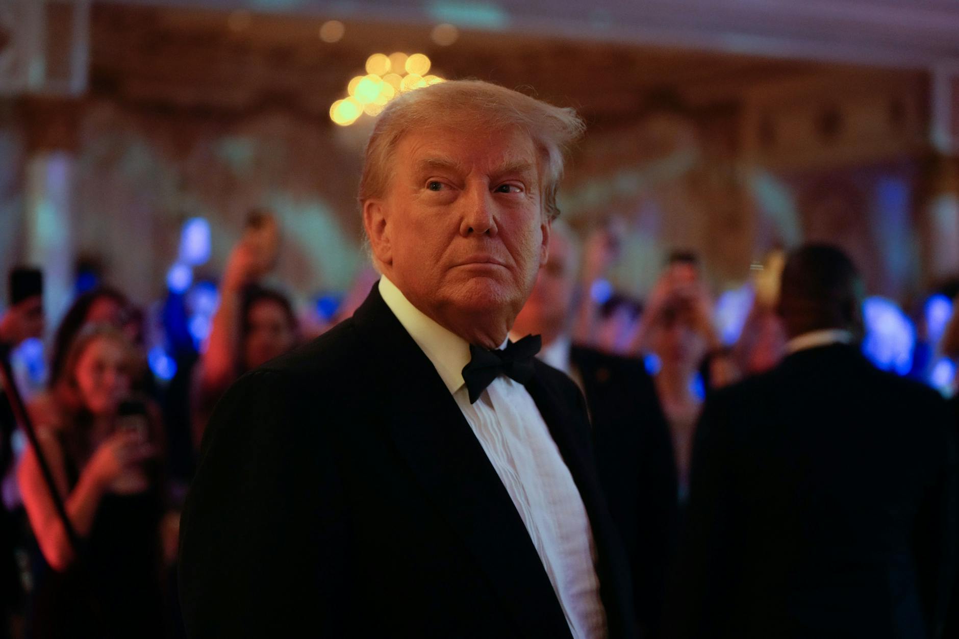 Donald Trump, ehemaliger Präsident der USA, spricht in Mar-a-Lago in Palm Beach, Florida.