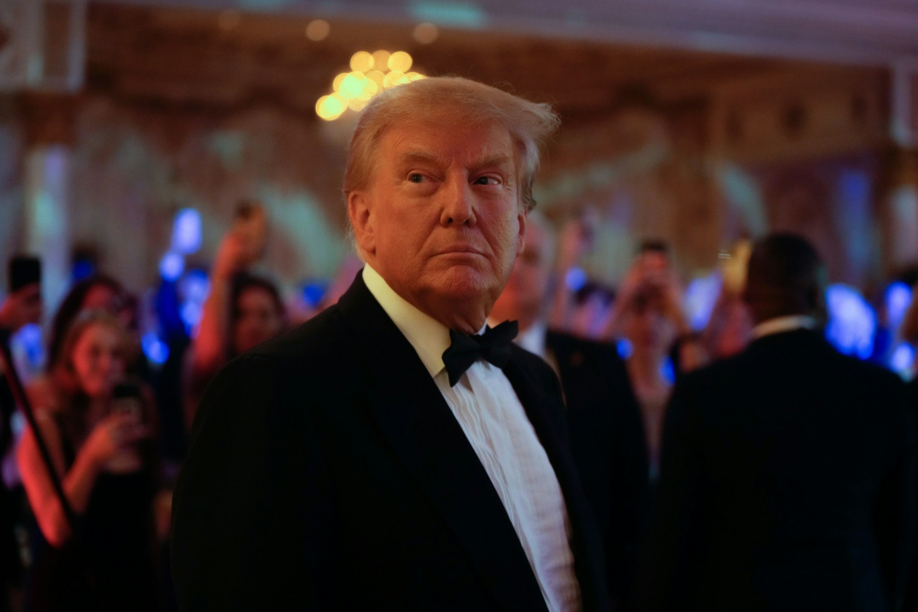 Donald Trump, ehemaliger Präsident der USA, spricht in Mar-a-Lago in Palm Beach, Florida.
