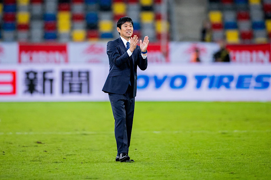 ARCHIV - Hajime Moriyasu ist der Coach des japanischen Teams.  