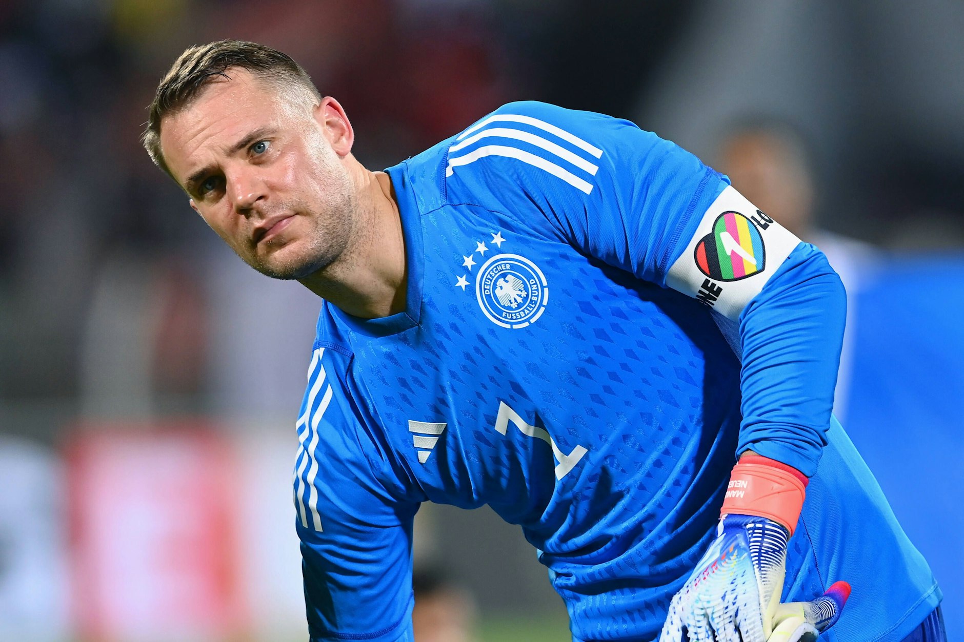 Hier noch mit „One Love“-Binde: Deutschlands Torwart Manuel Neuer