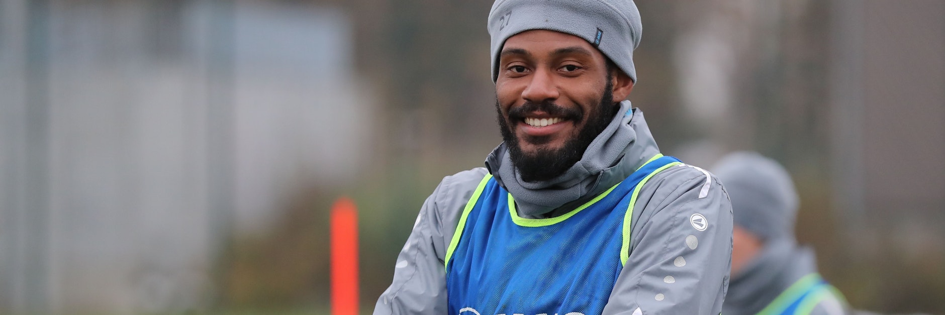 Brr, bitterkalt. BFC-Star Dominic Duncan im Winterwunderland Hohenschönhausen. 