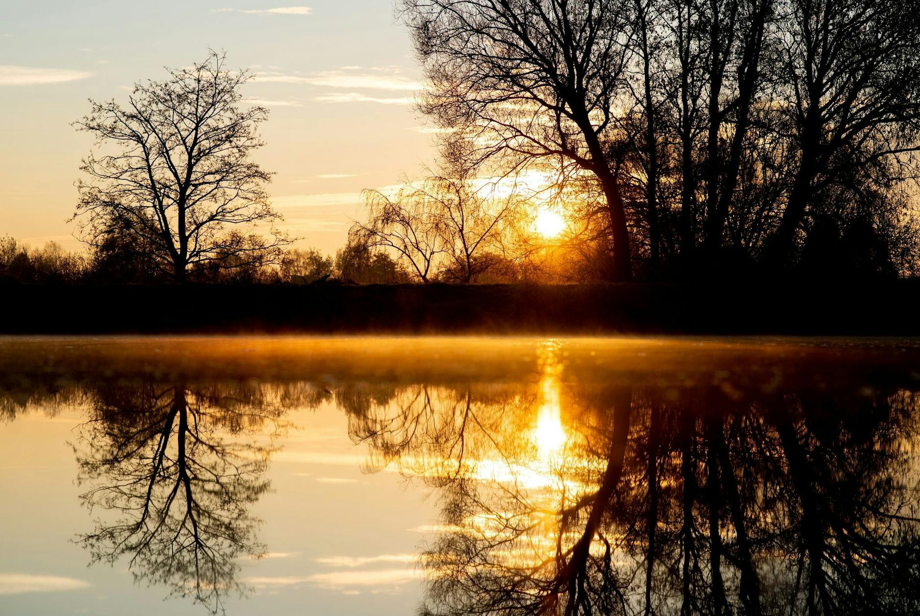 Morgenstund hat Gold im Mund - Wer heute trotz der kalten Temperaturen schon früh in Oldenburg unterwegs war, wurde mit diesem wunderschönen Sonnenaufgang belohnt.