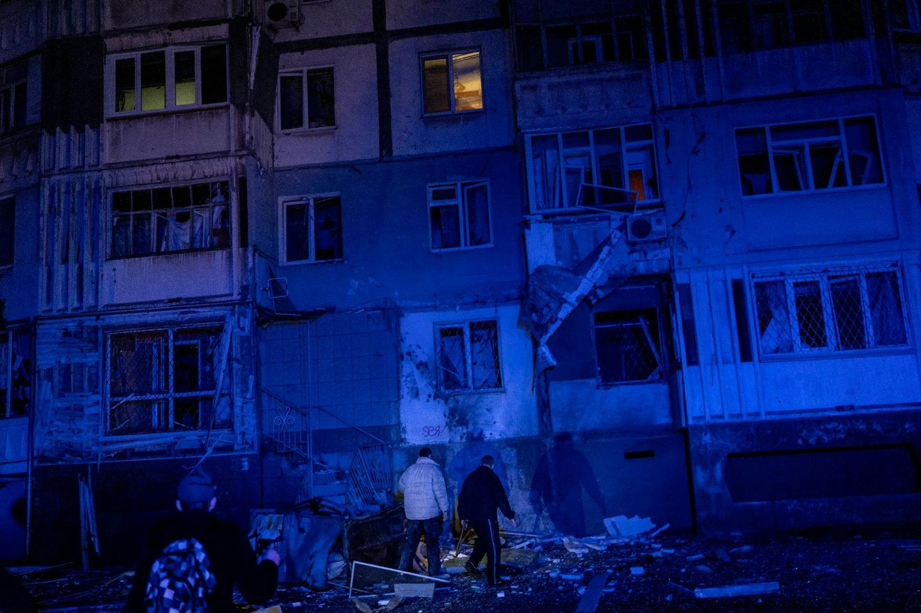 Zerstörungen in Cherson. 