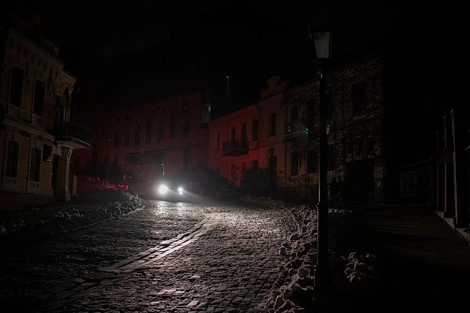 In der Nacht zum Donnerstag lagen große Teile der Ukraine in völliger Dunkelheit.