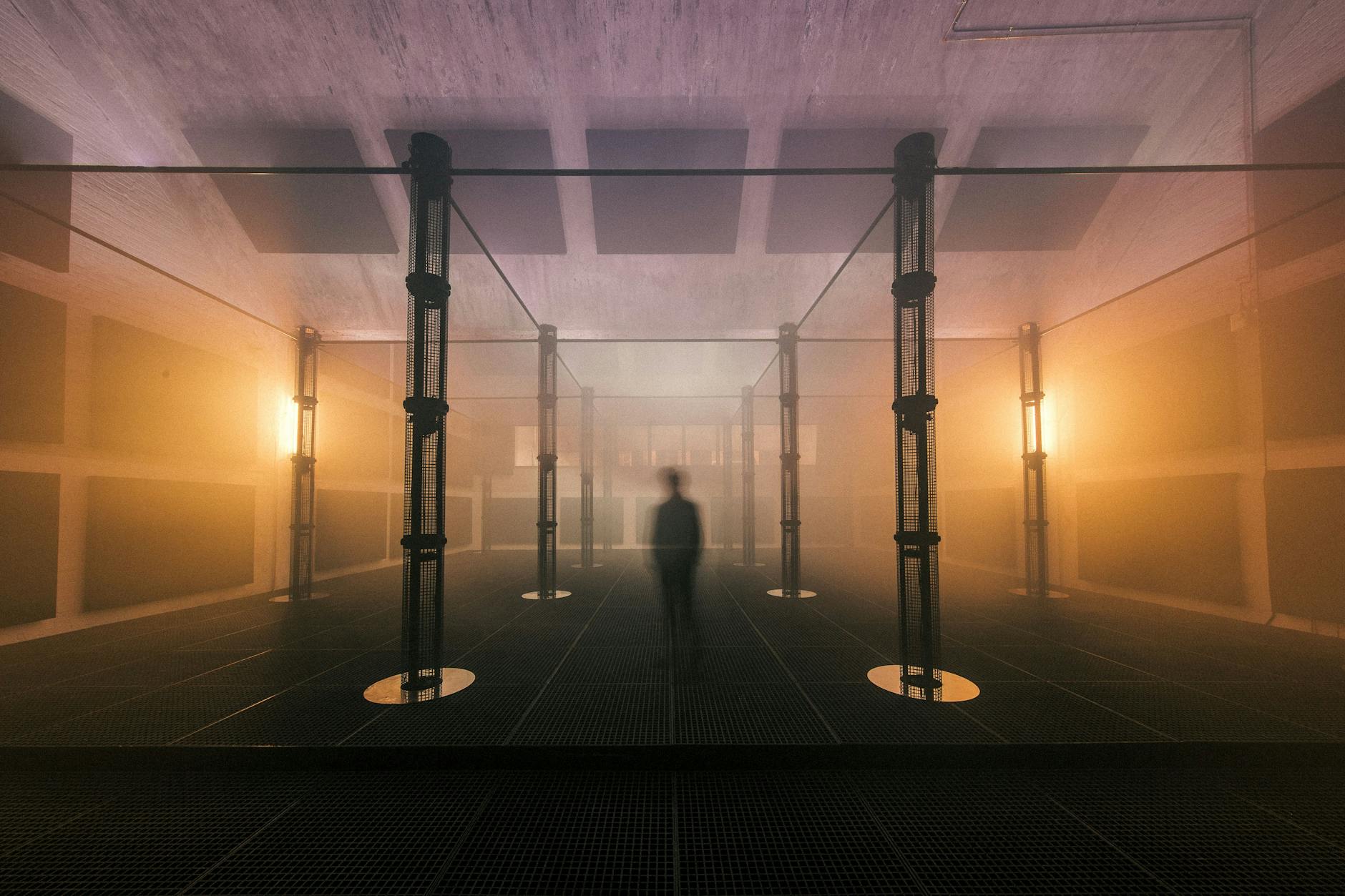 Innenansicht einer der Räume des Funkhaus, die an diesem Wochenende vom Spatial-Festival bespielt werden.