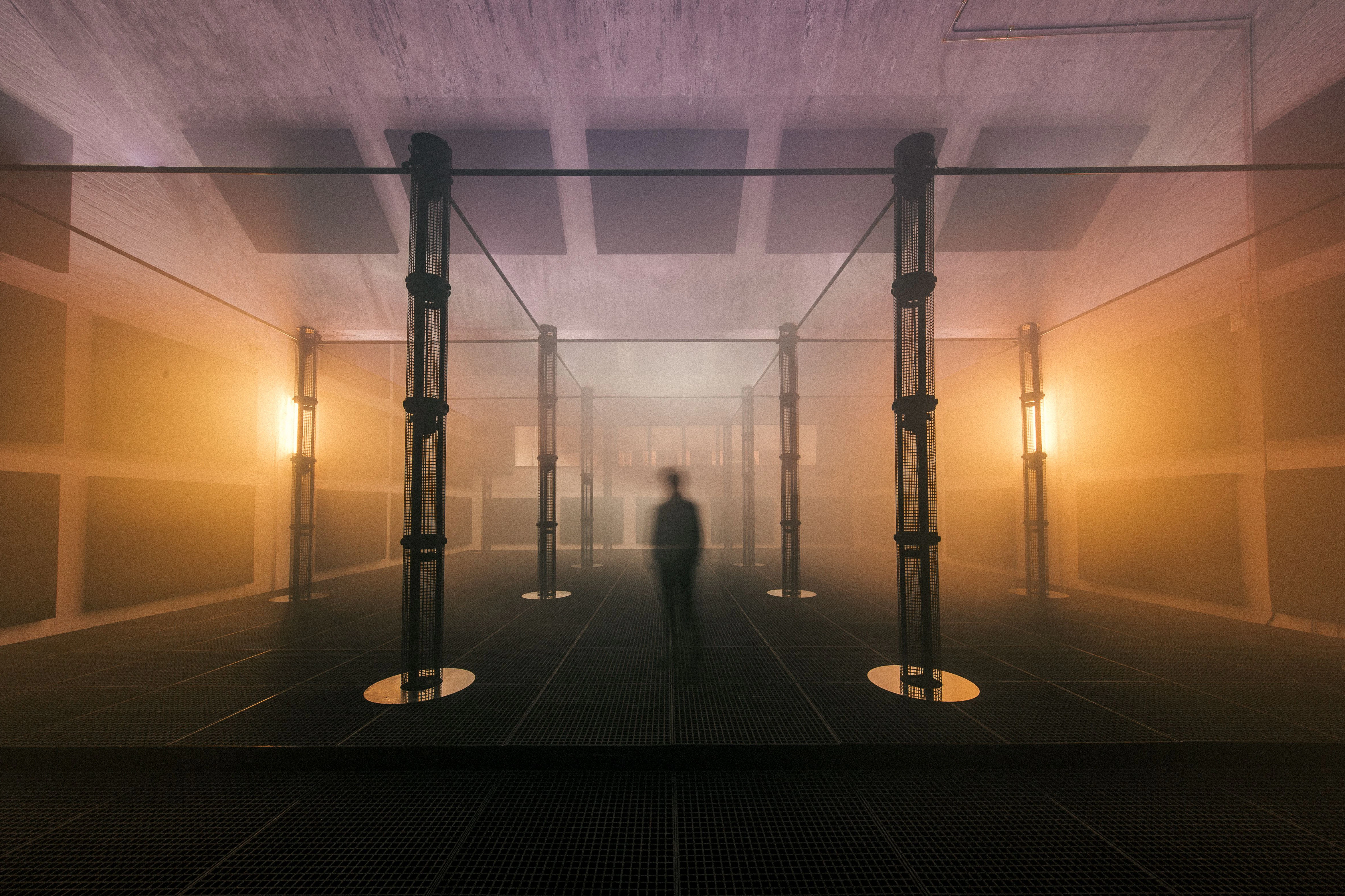 Innenansicht einer der Räume des Funkhaus, die an diesem Wochenende vom Spatial-Festival bespielt werden.