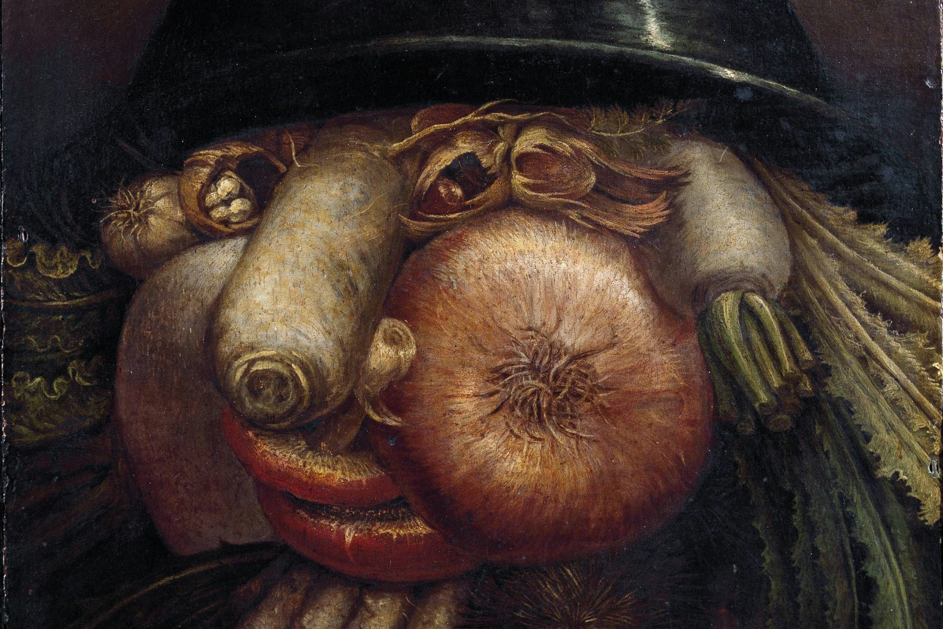 Es lebe der Zwiebelmann! Ausschnitt aus einem Gemälde von Giuseppe Arcimboldi (1527–1593)