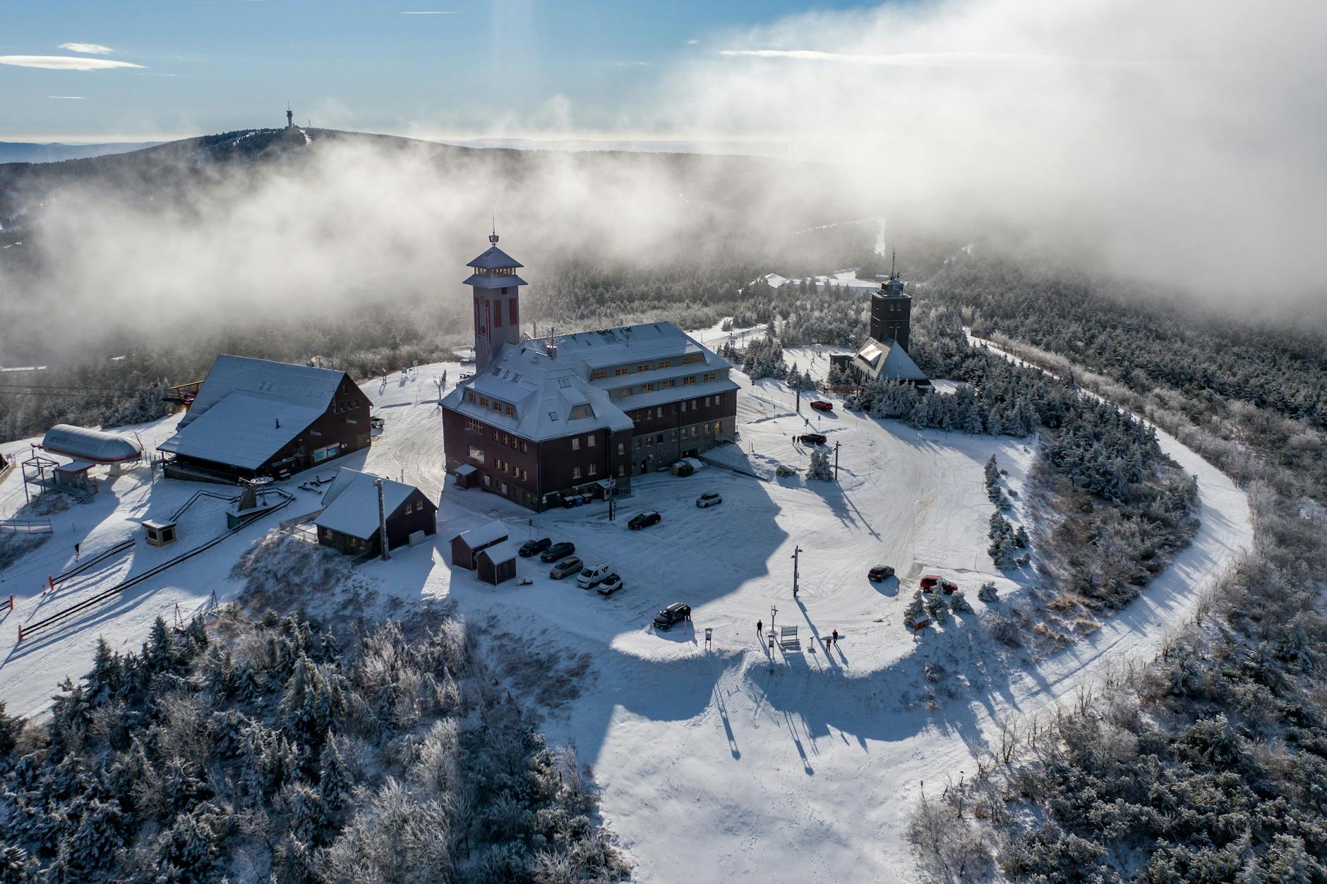 Winterlandschaft auf dem Fichtelberg im Oberwiesenthal