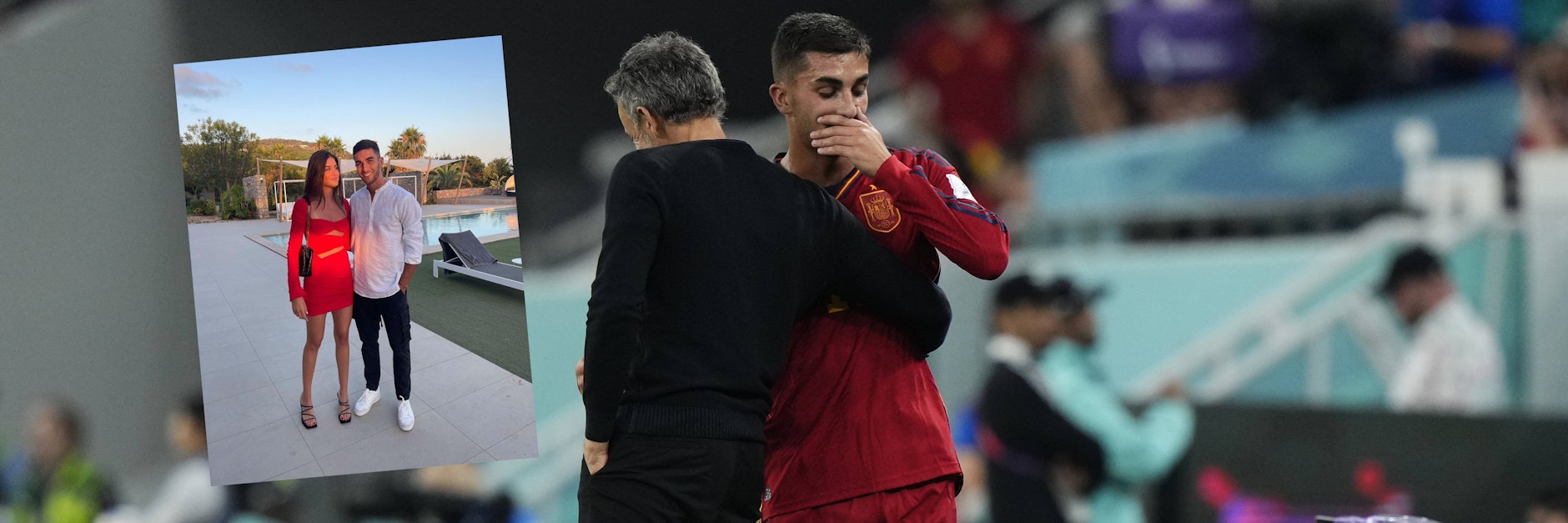 Spaniens Nationaltrainer Luis Enrique trainiert seinen potenziellen Schwiegersohn. Nun drohte er Ferran Torres scherzhaft, sollte der ihm zum Opa machen.&nbsp;&nbsp;