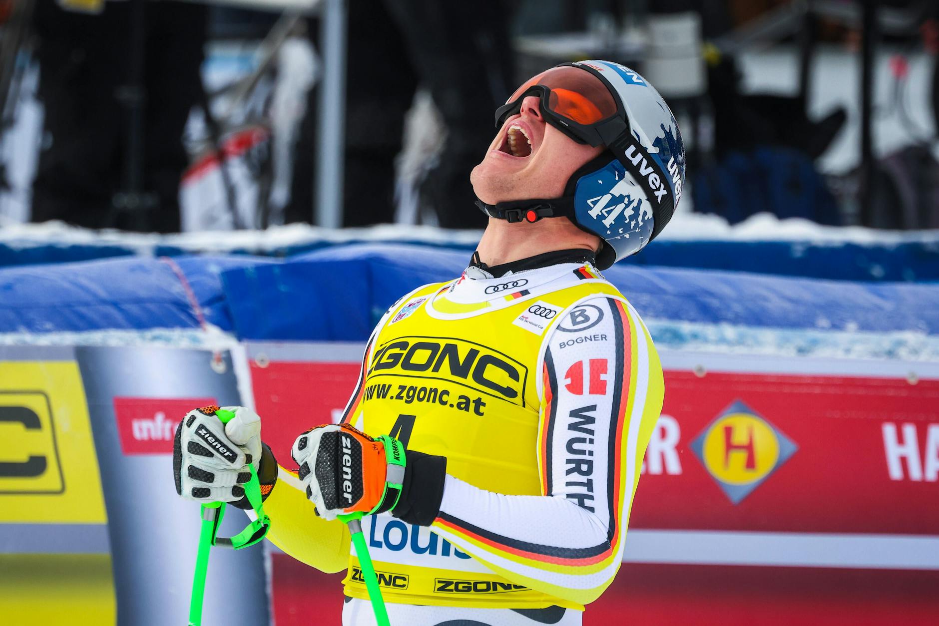 Freudenschrei: Abfahrer Thomas Dreßen überzeugt bei seinem Weltcup-Comeback. 
