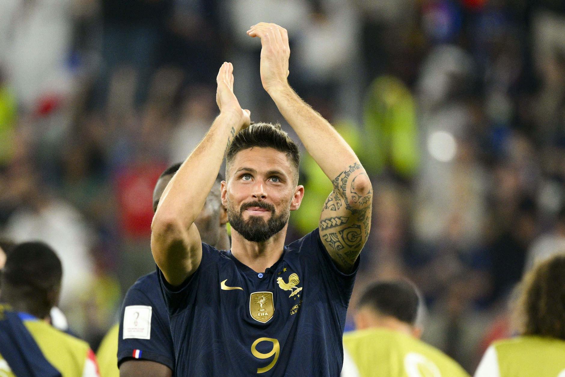 Der schöne Franzose: Olivier Giroud nach dem Sieg über Dänemark. 