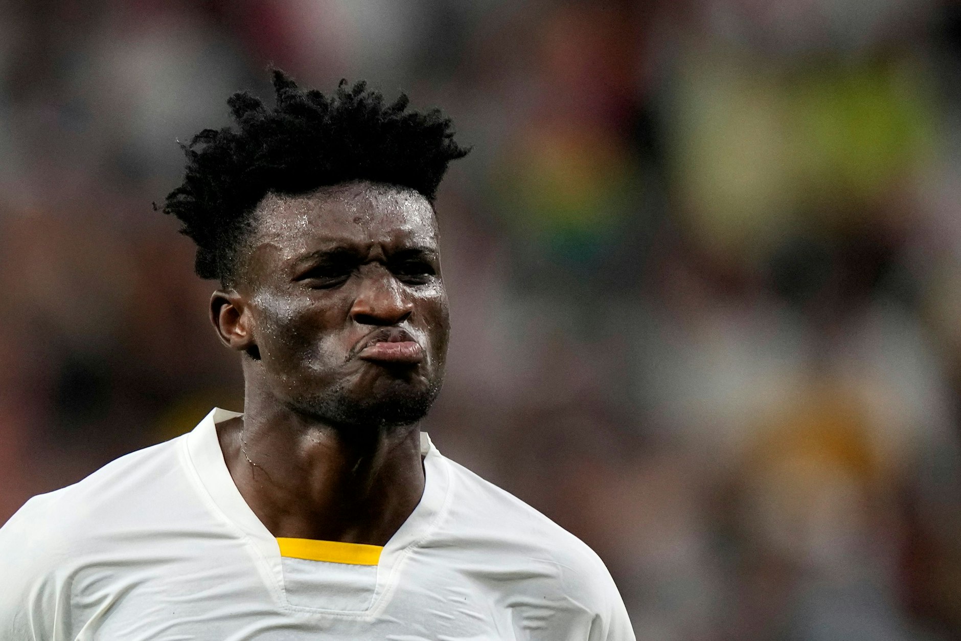 Ghanas Mohammed Kudus jubelt nach seinem Tor zum 3:2-Sieg gegen Südkorea.