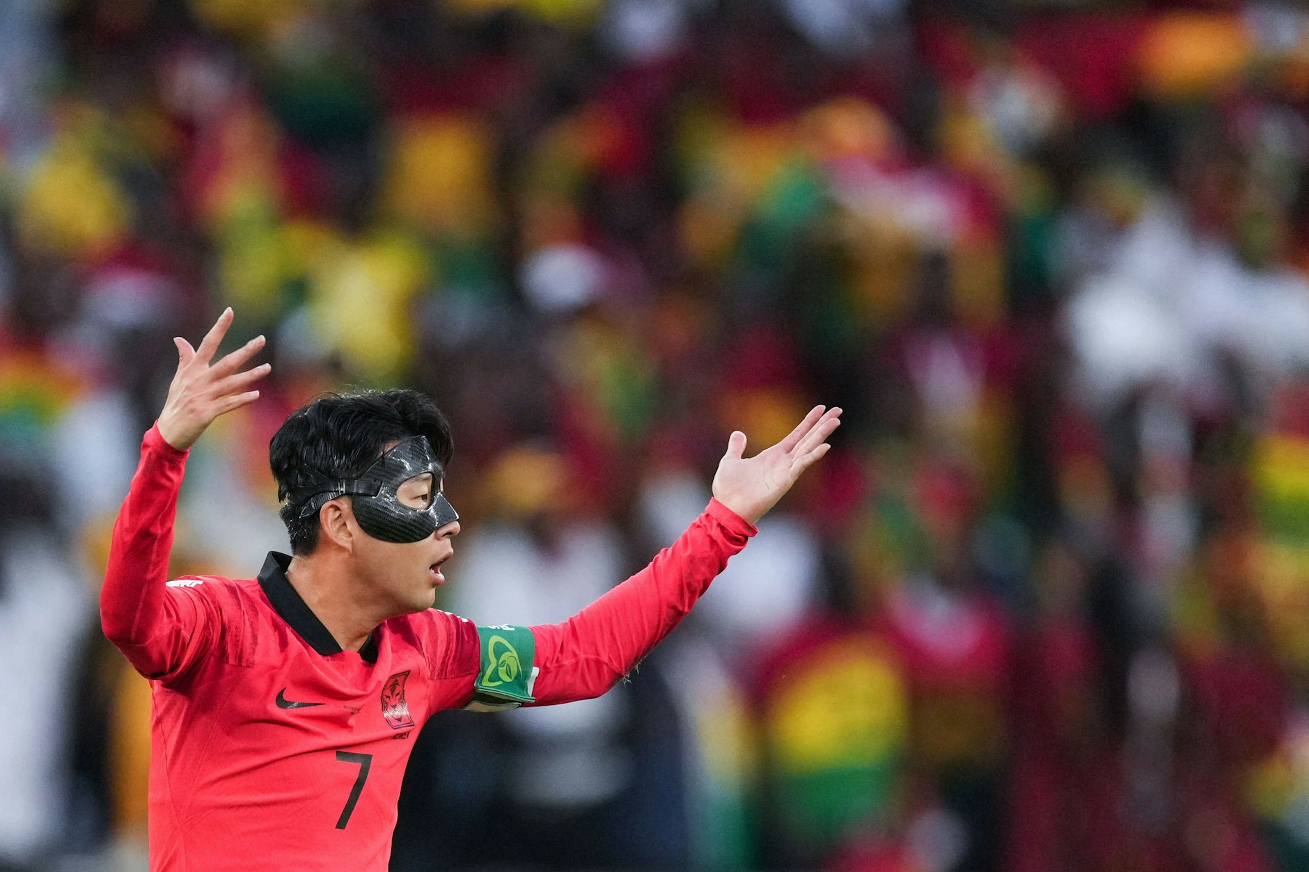 Unverwechselbar: Südkoreas Star Son Heung-min in Katar.