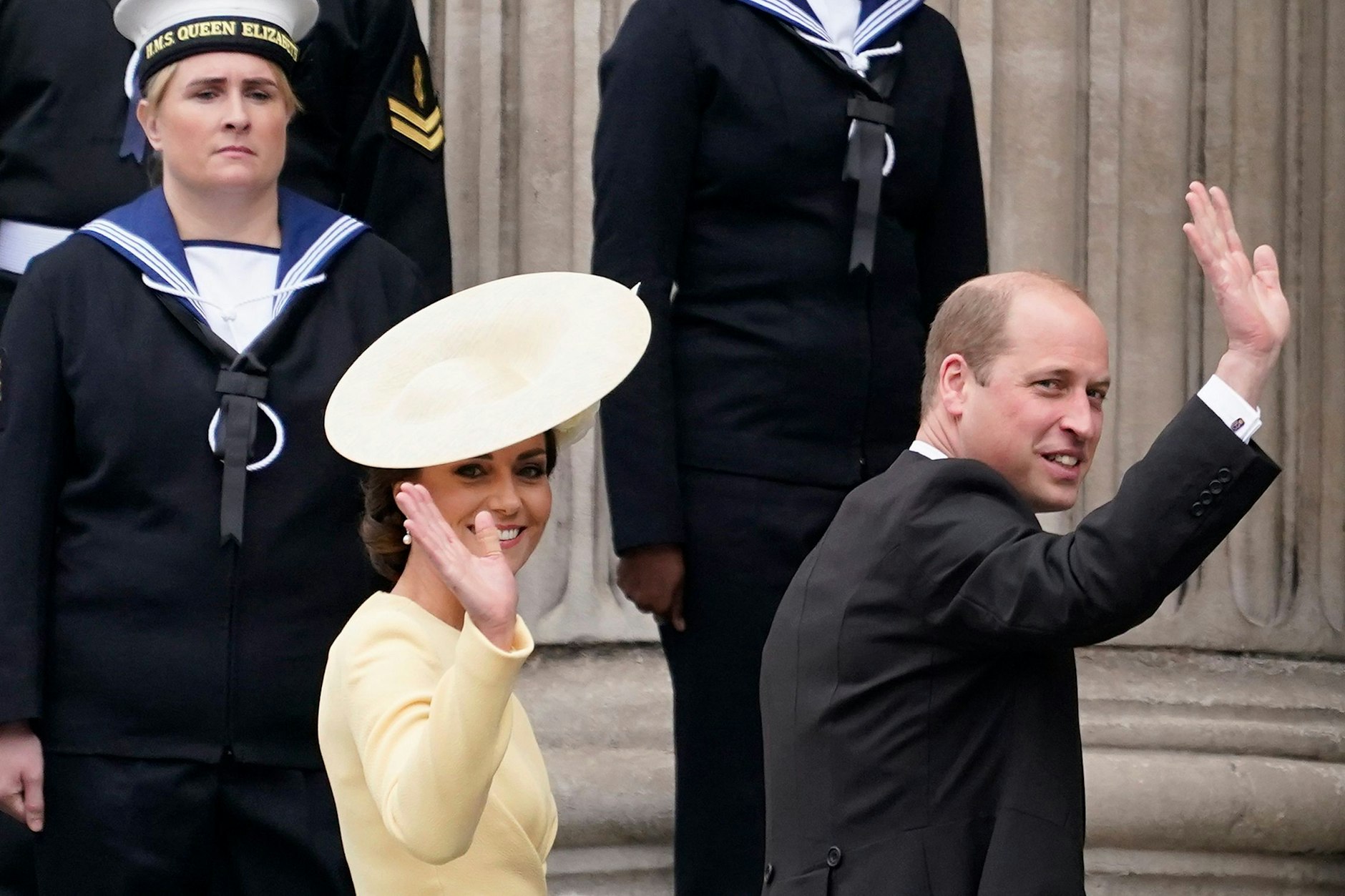 Der britische Thronfolger Prinz William und seine Frau Kate.