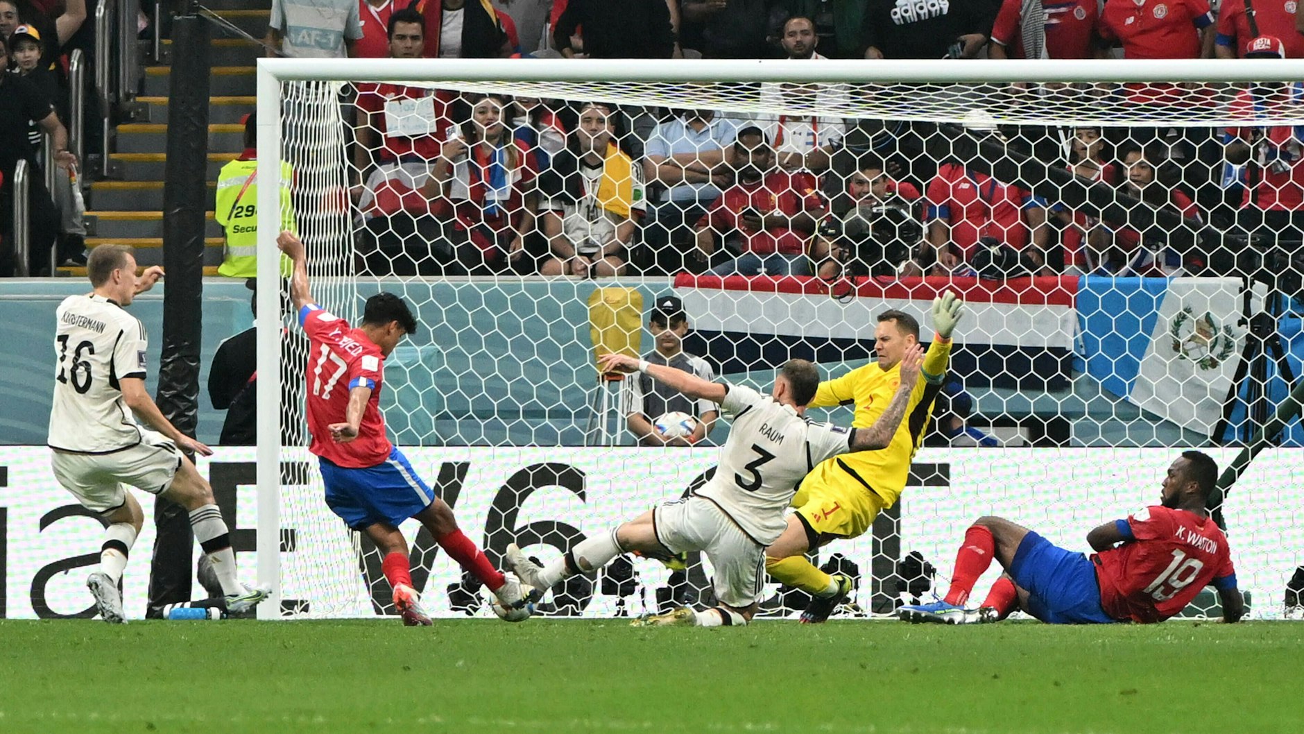 Costa Rica erzielte in der zweiten Halbzeit das 1:1, ging im WM-Spiel später sogar gegen Deutschland kurzzeitig in Führung.