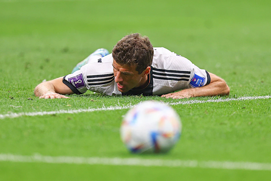 Am Boden: Thomas Müller während der Partie gegen Costa Rica