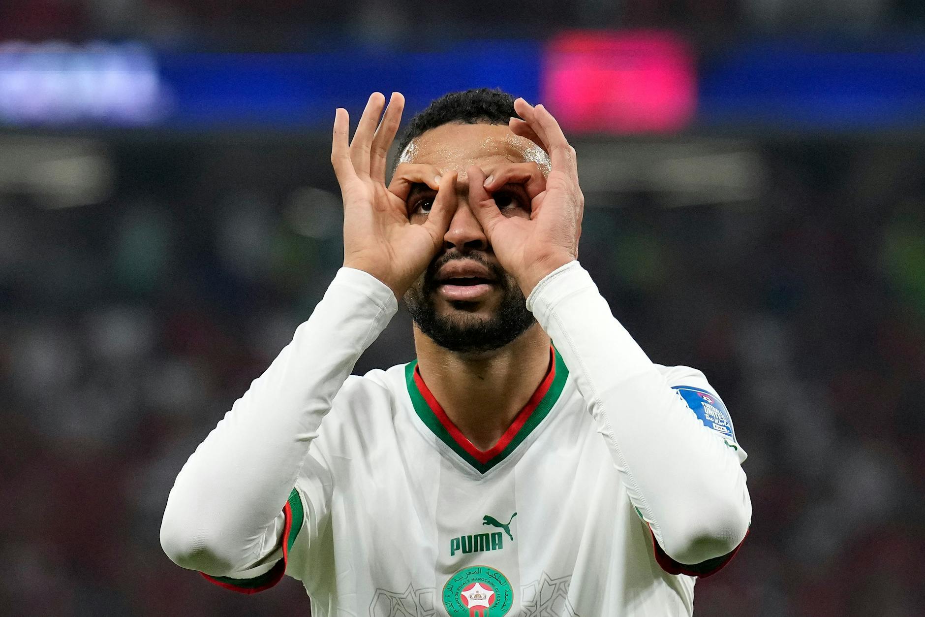 Youssef En-Nesyri ist mit Marokko in die K.-o.-Runde der WM eingezogen.