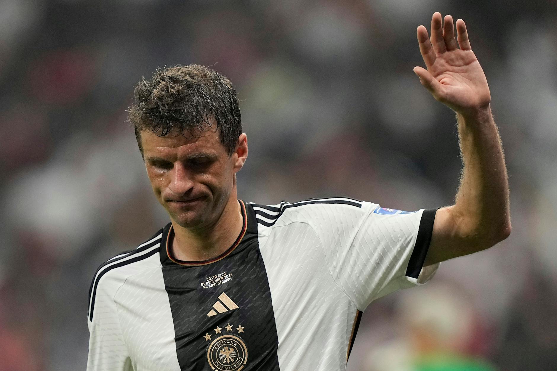 Thomas Müller hat gegen Costa Rica sein 121. und womöglich letztes Länderspiel bestritten.