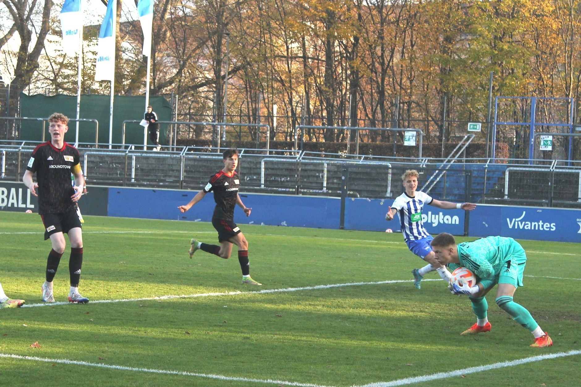 Yannic Stein (r.) ist die Nummer eins der Unioner U19.