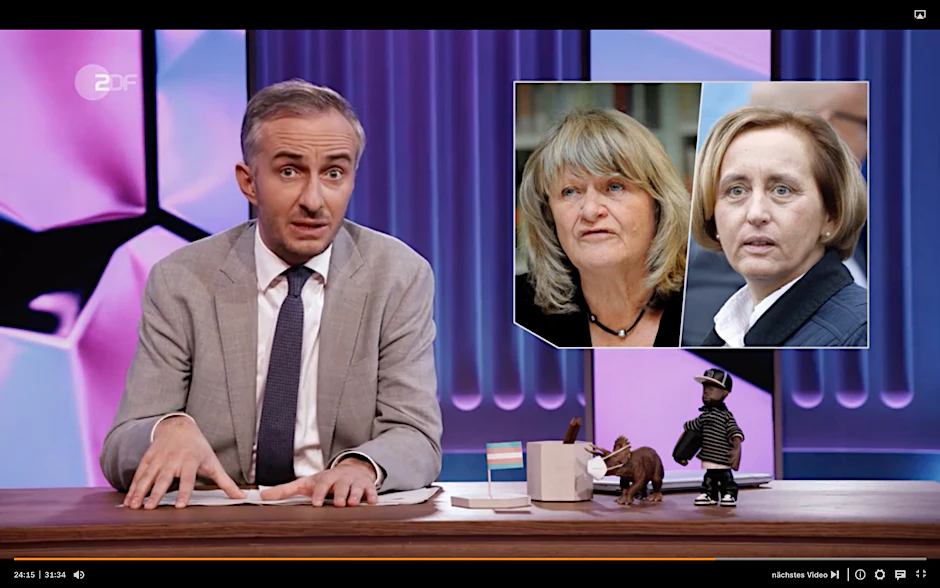 Böhmermann über Schwarzer und von Storch: „Transfeindlichkeit schweißt zusammen“