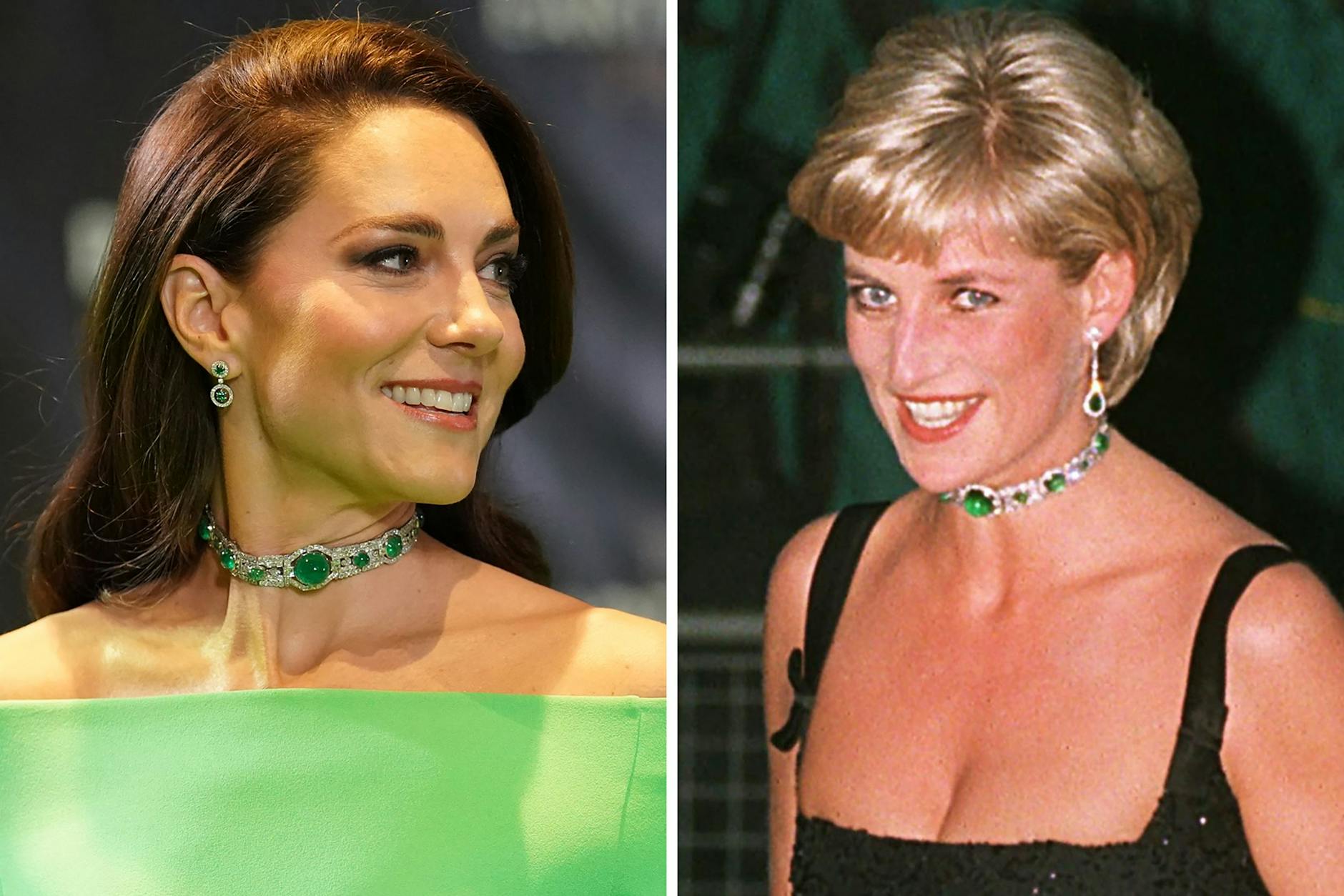 Kate, Prinzessin von Wales, trägt den Halsschmuck von Prinzessin Diana.