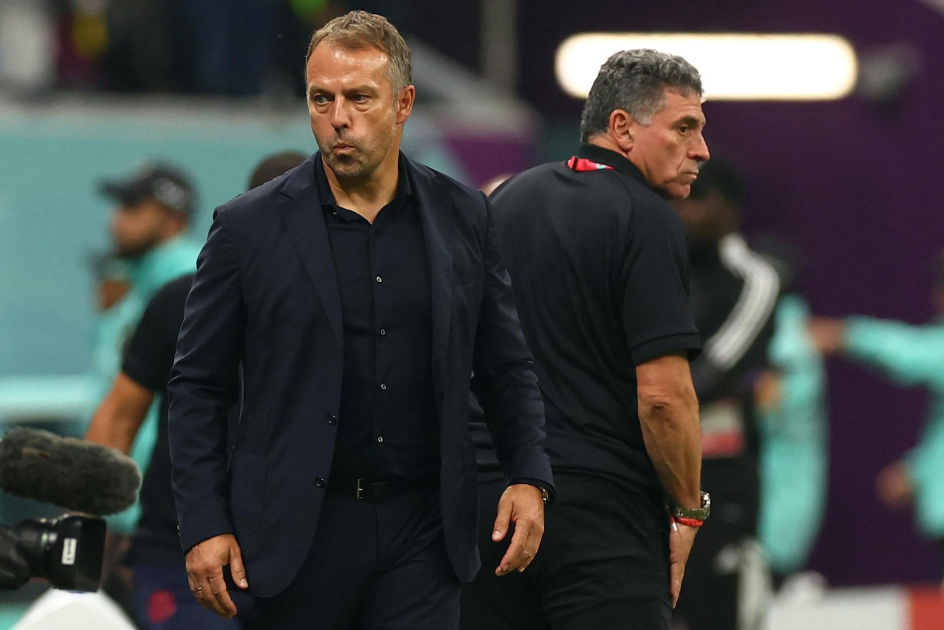 Angefressen: Bundestrainer Hansi Flick nach dem deutschen WM-Aus.