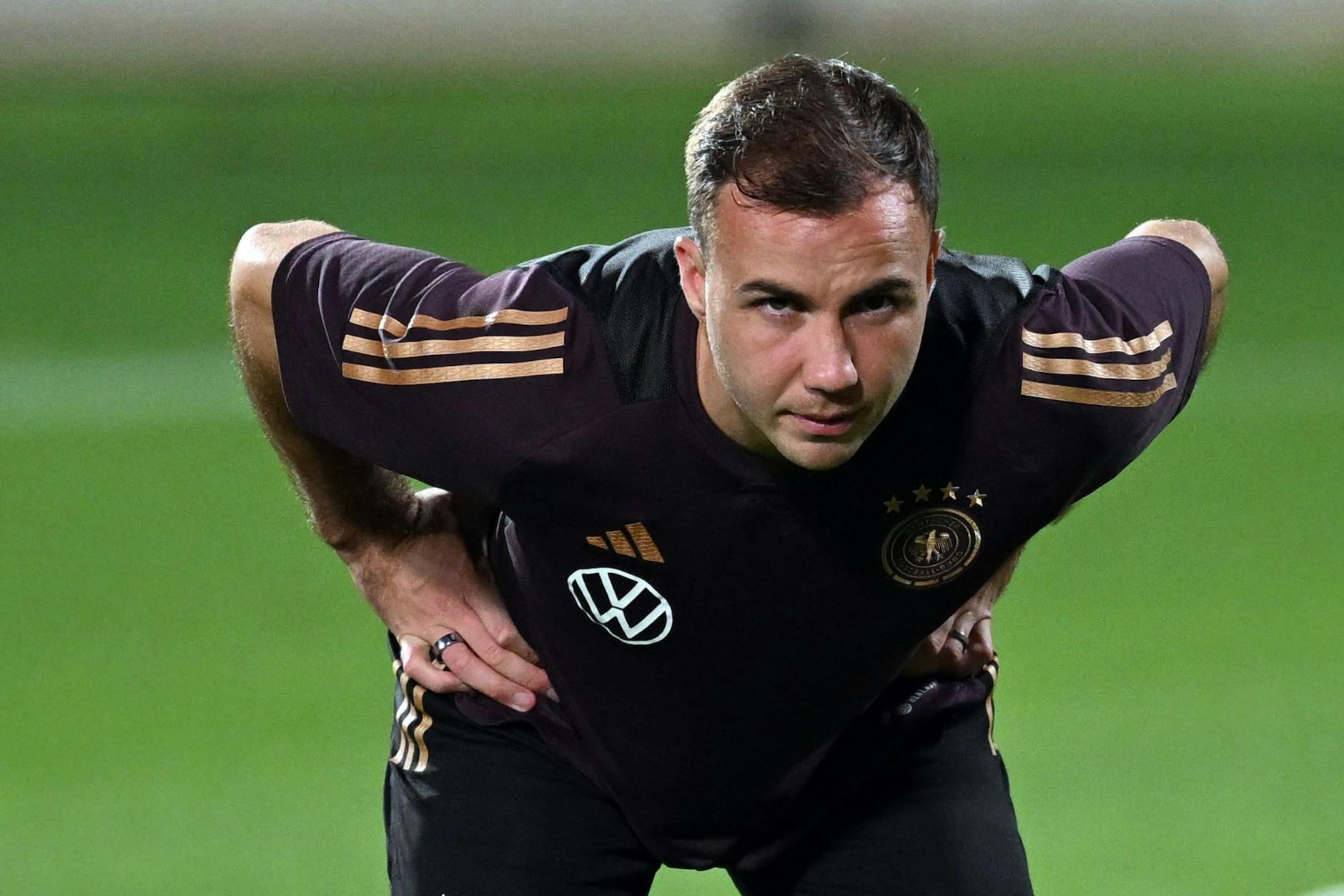 Deutschlands Mario Götze beim Training.