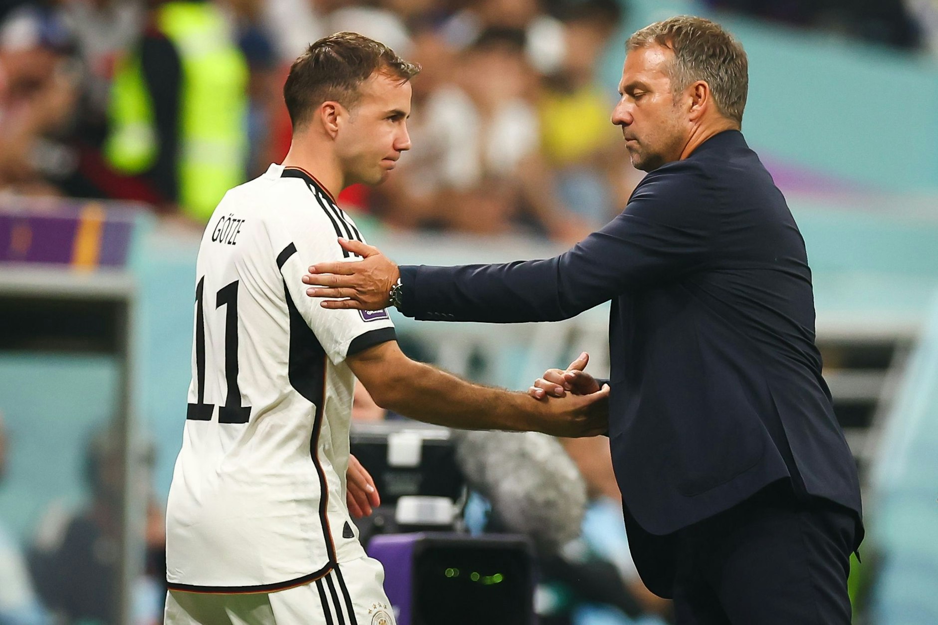 Mario Götze (l.) konnte dem DFB-Spiel wegen kurzer Einsatzzeiten von Coach Hansi Flick nicht seinen Stempel aufdrücken.