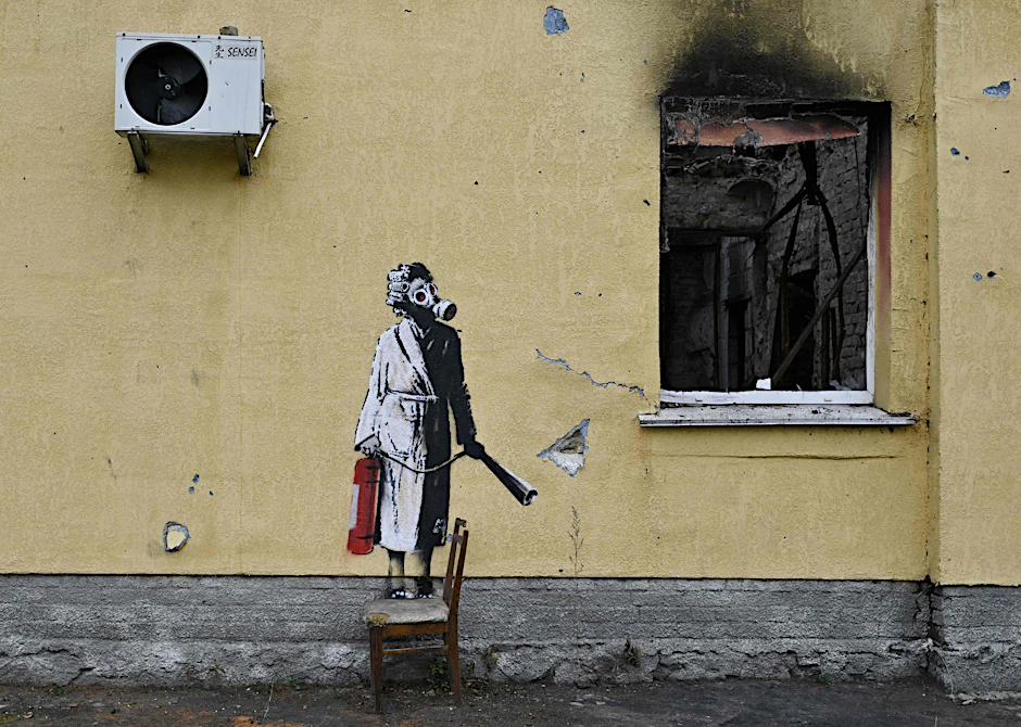 Diebe versuchten dieses Kunstwerk Banksy zu stehlen.&nbsp;