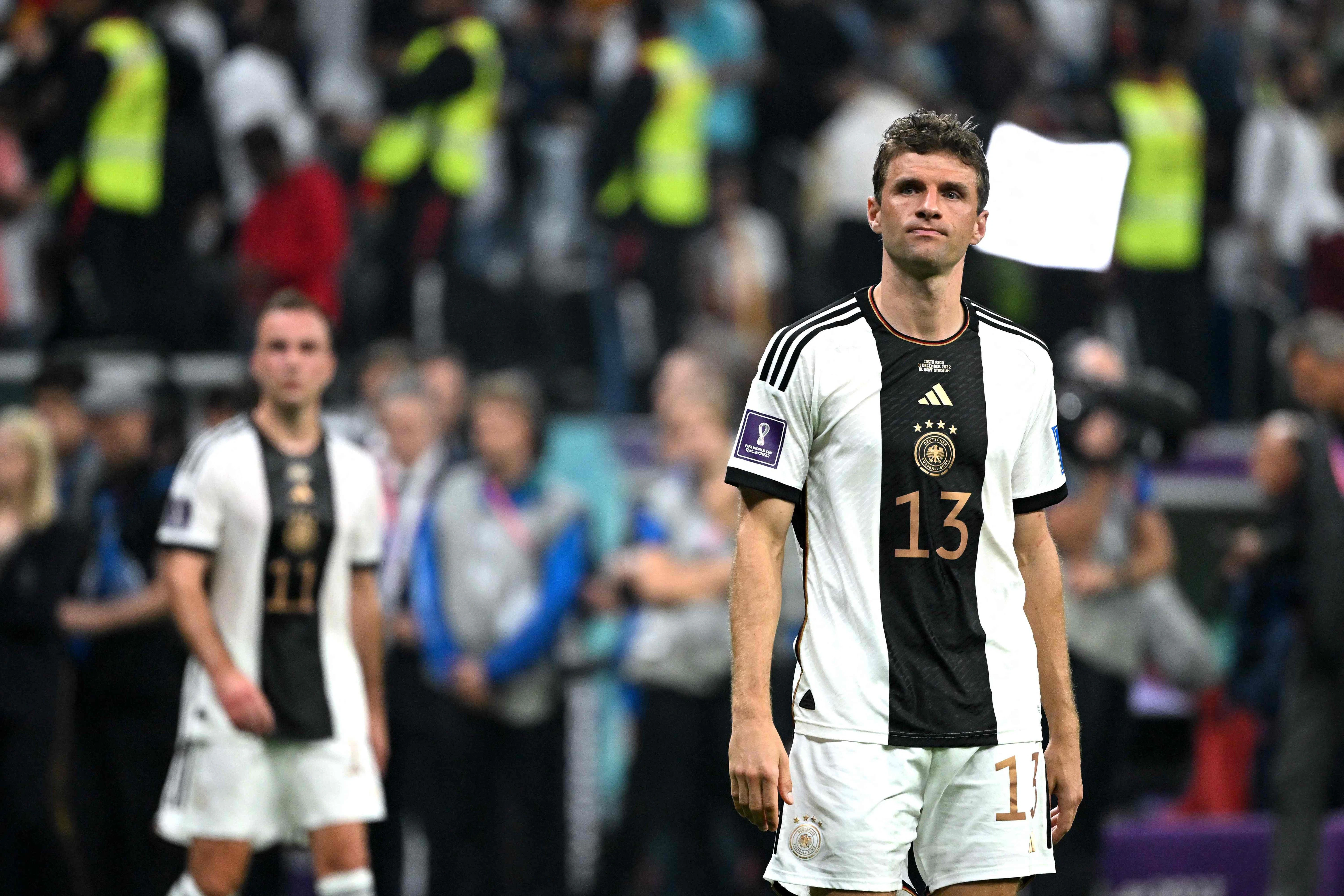 Thomas Müller (r.) äußerte sich zu Mario Götze.