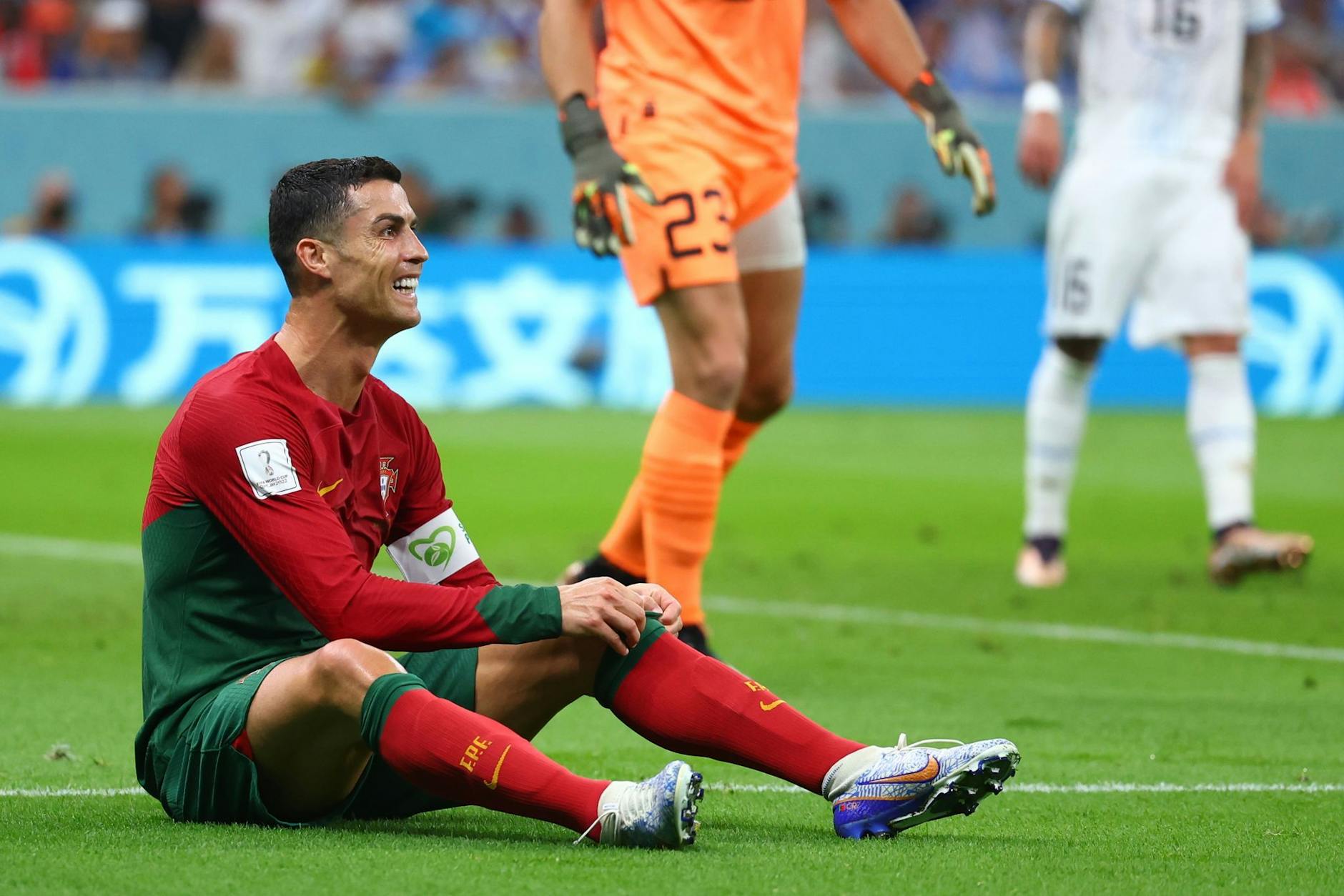 Portugals Superstar Cristiano Ronaldo blieb gegen Uruguay ohne Treffer.