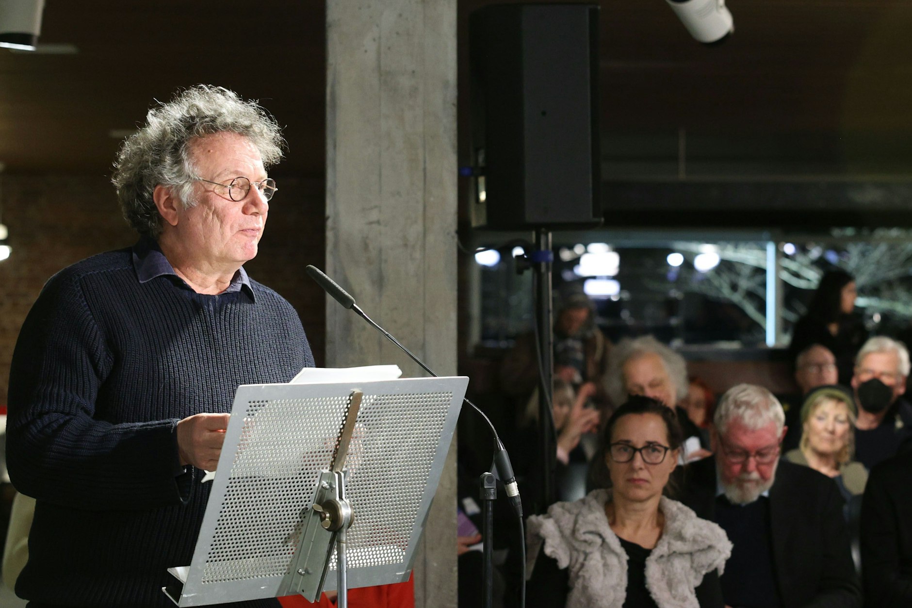 Ingo Schulze am 3. Dezember 2022 auf der „3. Berliner Begegnung“ in der Akademie der Künste