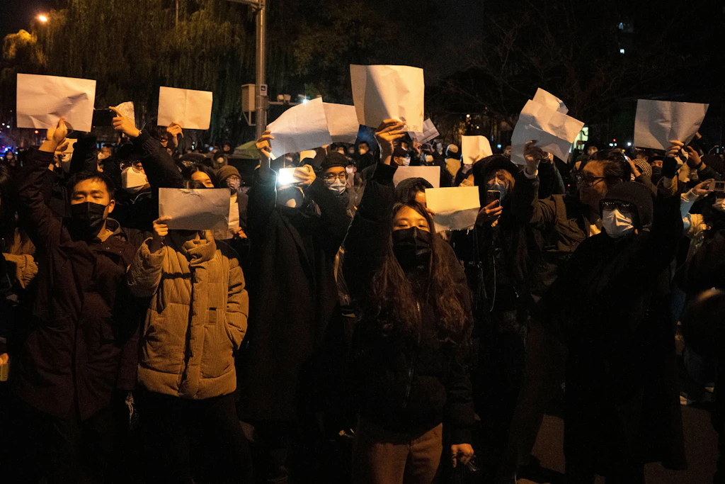 Proteste in China: „Wir brauchen Freiheit, wir brauchen keine PCR-Tests“