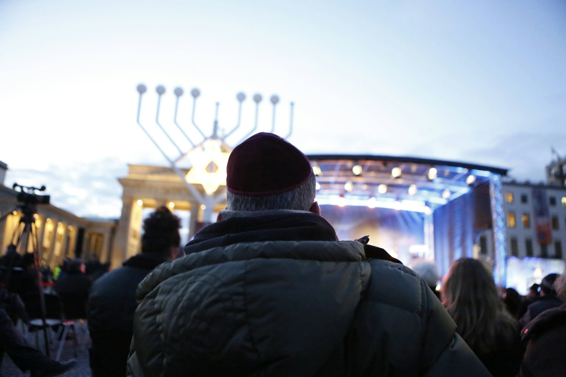Hanukkah am Brandenburger Tor, Berlin 2021