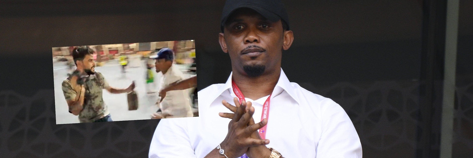 Kameruns Fußball-Held Samuel Eto’o drehte bei der WM völlig durch, attackierte einen Youtuber.