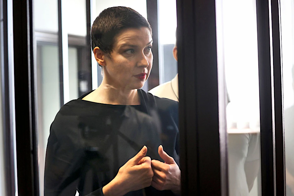 Maria Kolesnikowa, Oppositionelle aus Belarus, während einer Gerichtsverhandlung
