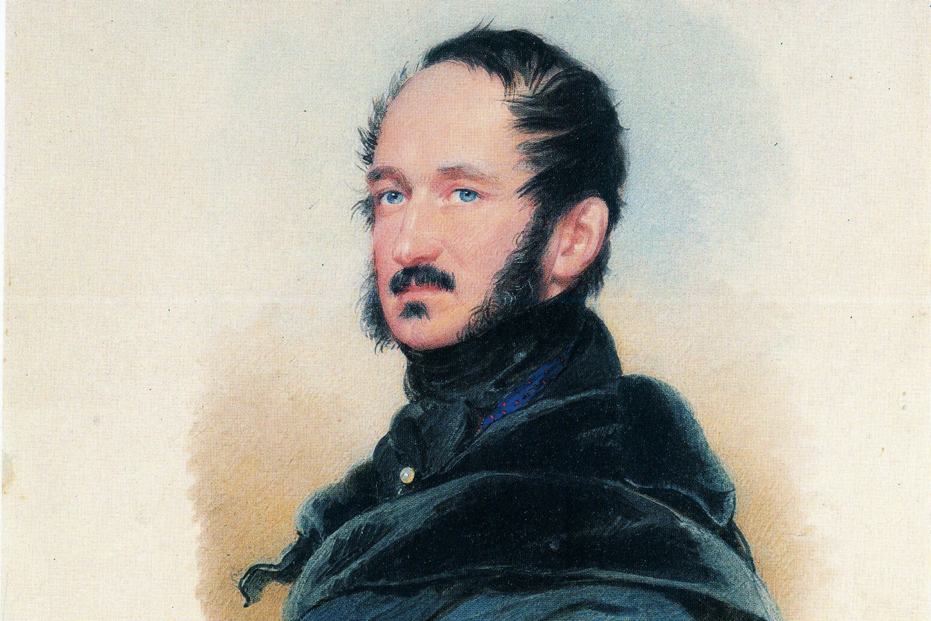 Sturmfrisur: Fürst Hermann von Pückler-Muskau mit 55, porträtiert von Moritz Daffinger.