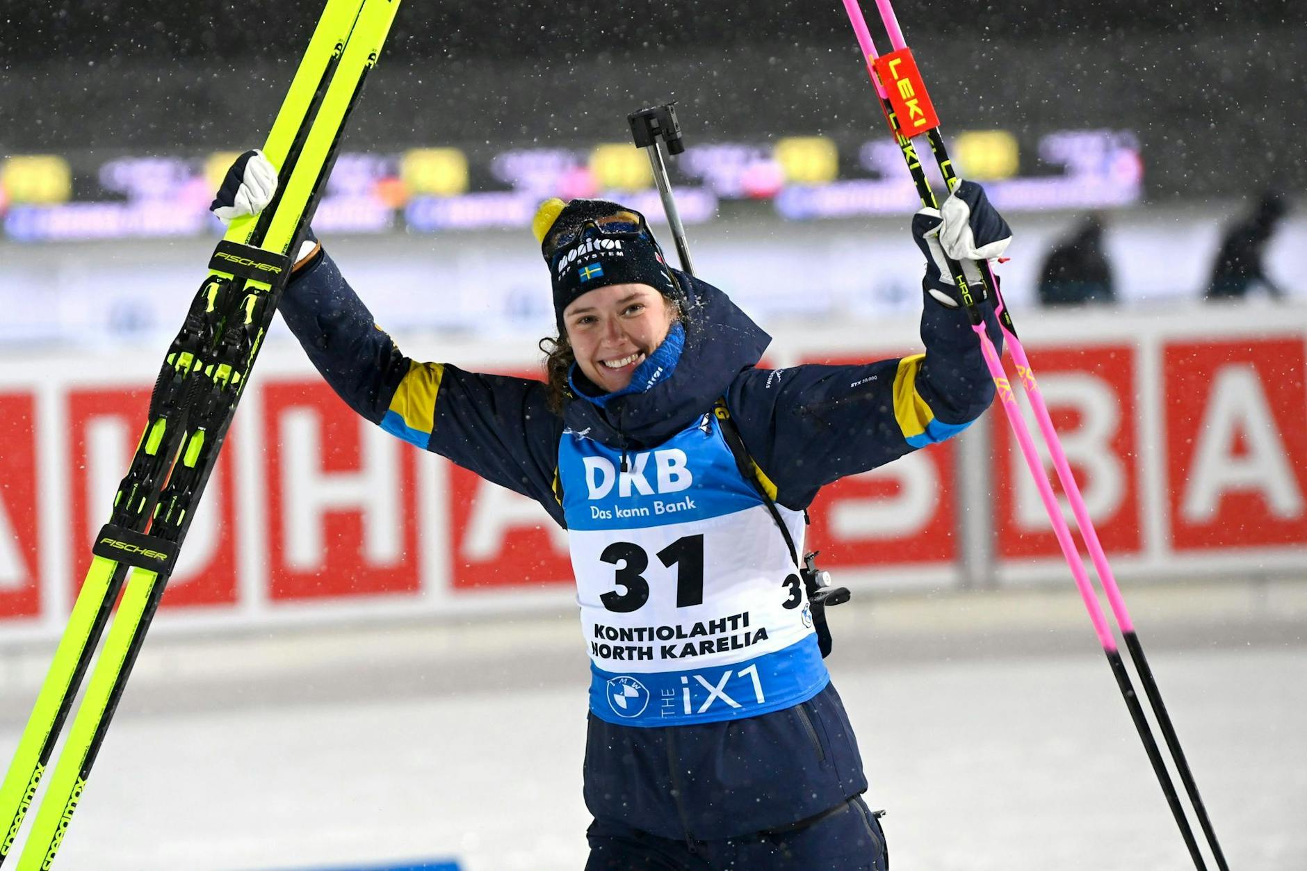 Trotz Strafminute sicherte sie sich den ersten Platz: Hanna Oberg aus Schweden.