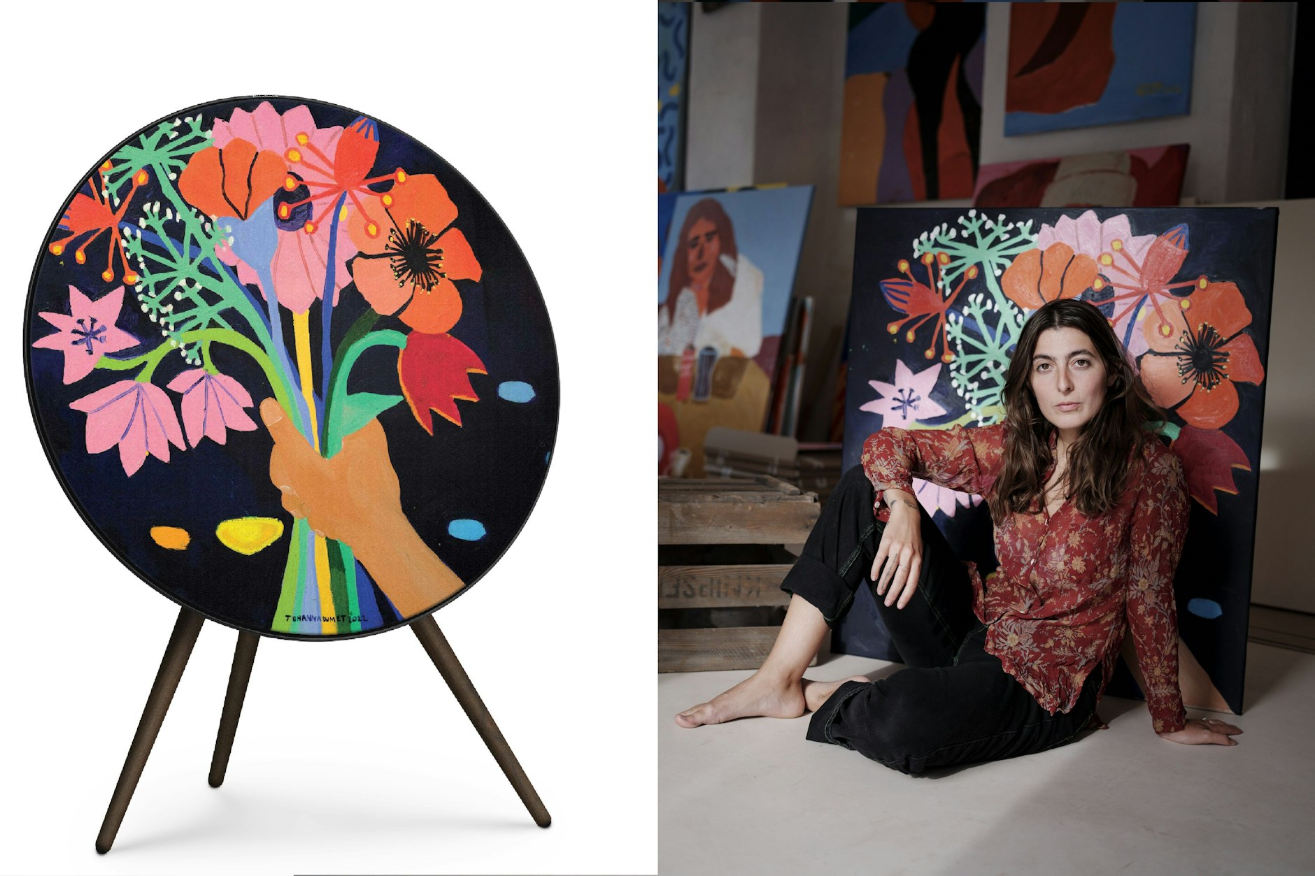 Eine Ménage-à-trois zwischen Kunst, Musik und Technik: Die Berlinerin Johanna Dumet hat die Box veredelt.