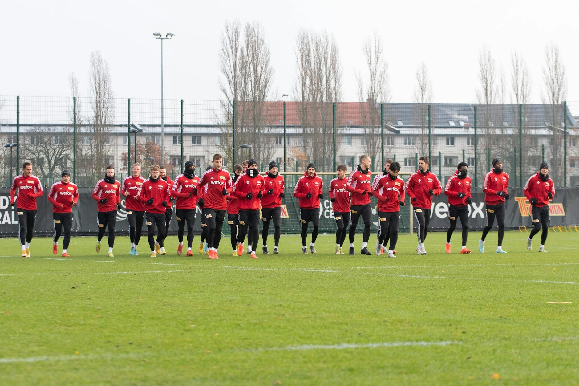 Der 1. FC Union Berlin öffnete den abgeschirmten Trainingsplatz am Donnerstag für die Medienvertreter.