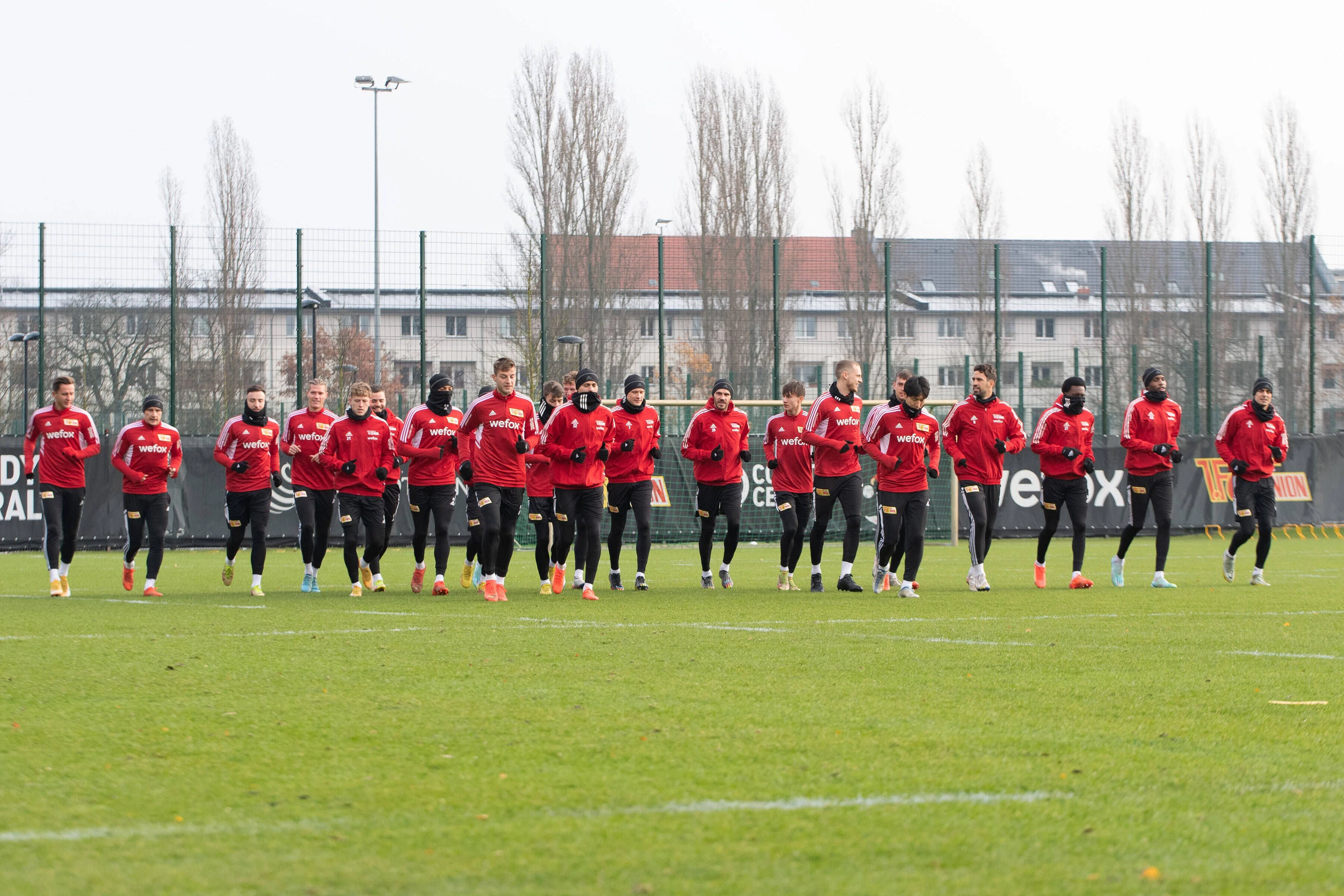 Der 1. FC Union Berlin öffnete den abgeschirmten Trainingsplatz am Donnerstag für die Medienvertreter.