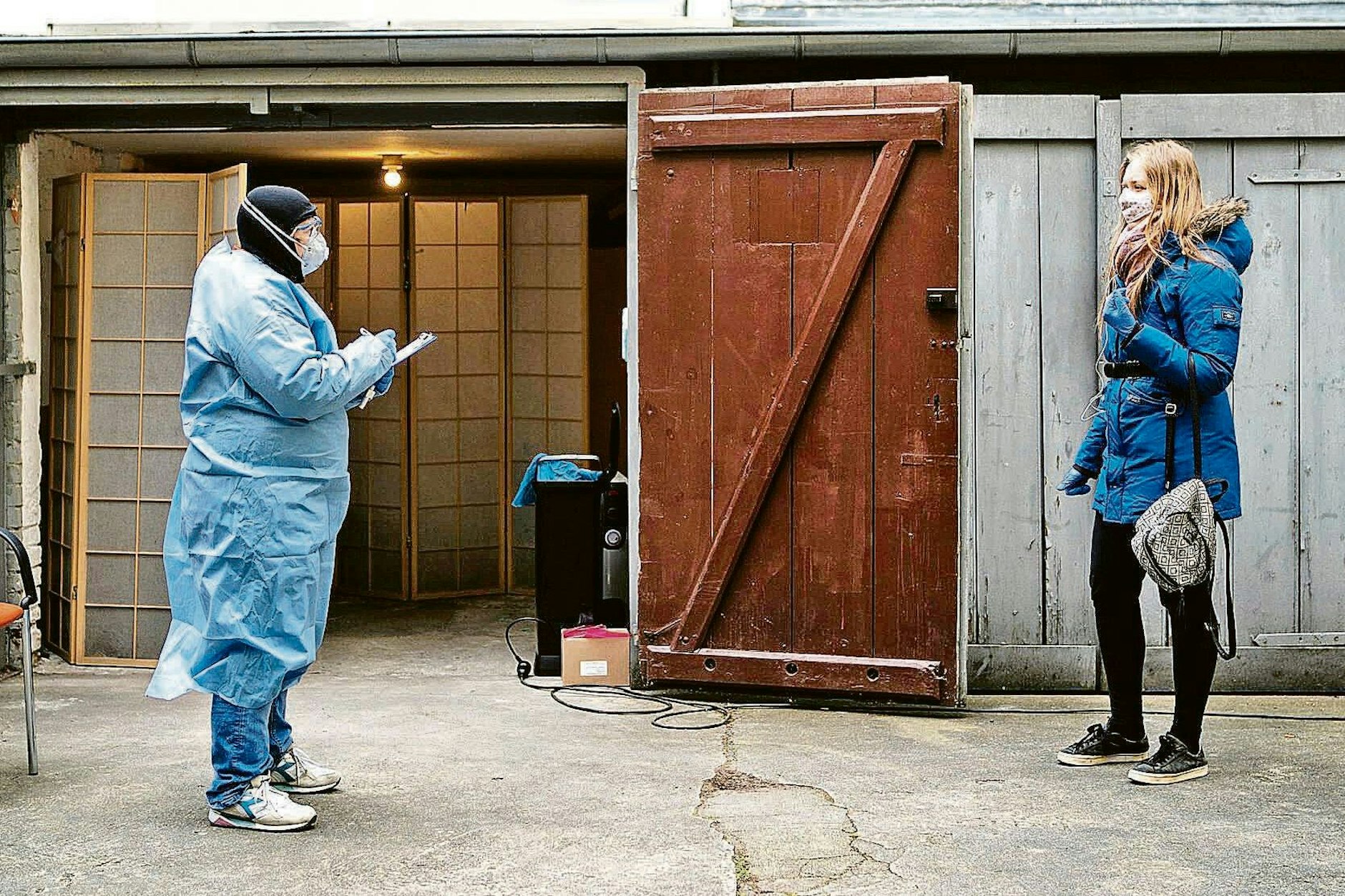 Eine Corona-Teststelle in Berlin