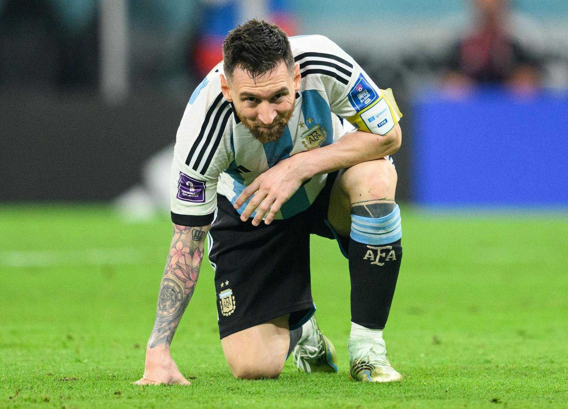 ARCHIV - Argentiniens Lionel Messi beim WM-Spiel gegen Australien.