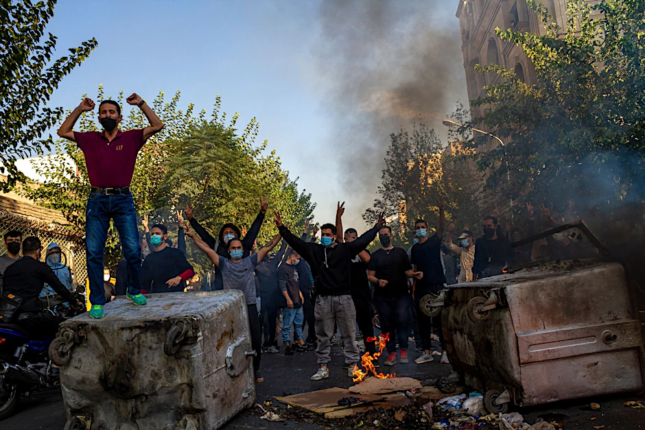 Protest in Teheran Ende Oktober. Mindestens 24 iranischen Demonstranten droht laut einem Bericht die Hinrichtung.