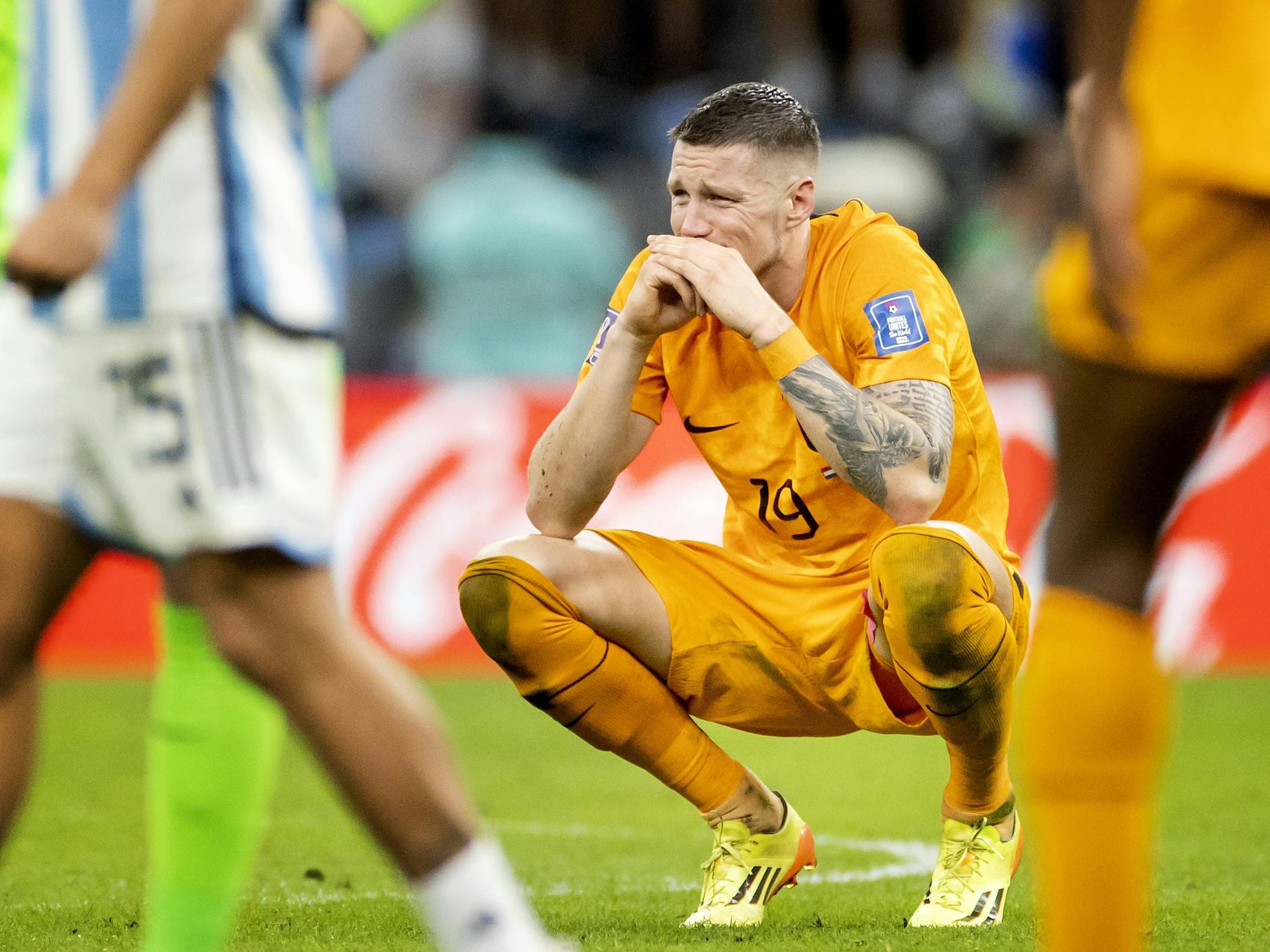 Wout Weghorst: In Tränen aufgelöst und anschließend von Messi beschimpft.