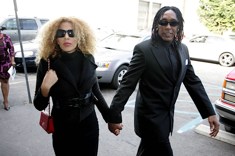 Ronald Turner (r), bei der Beerdigung seines Vaters, Ike Turner, 2007