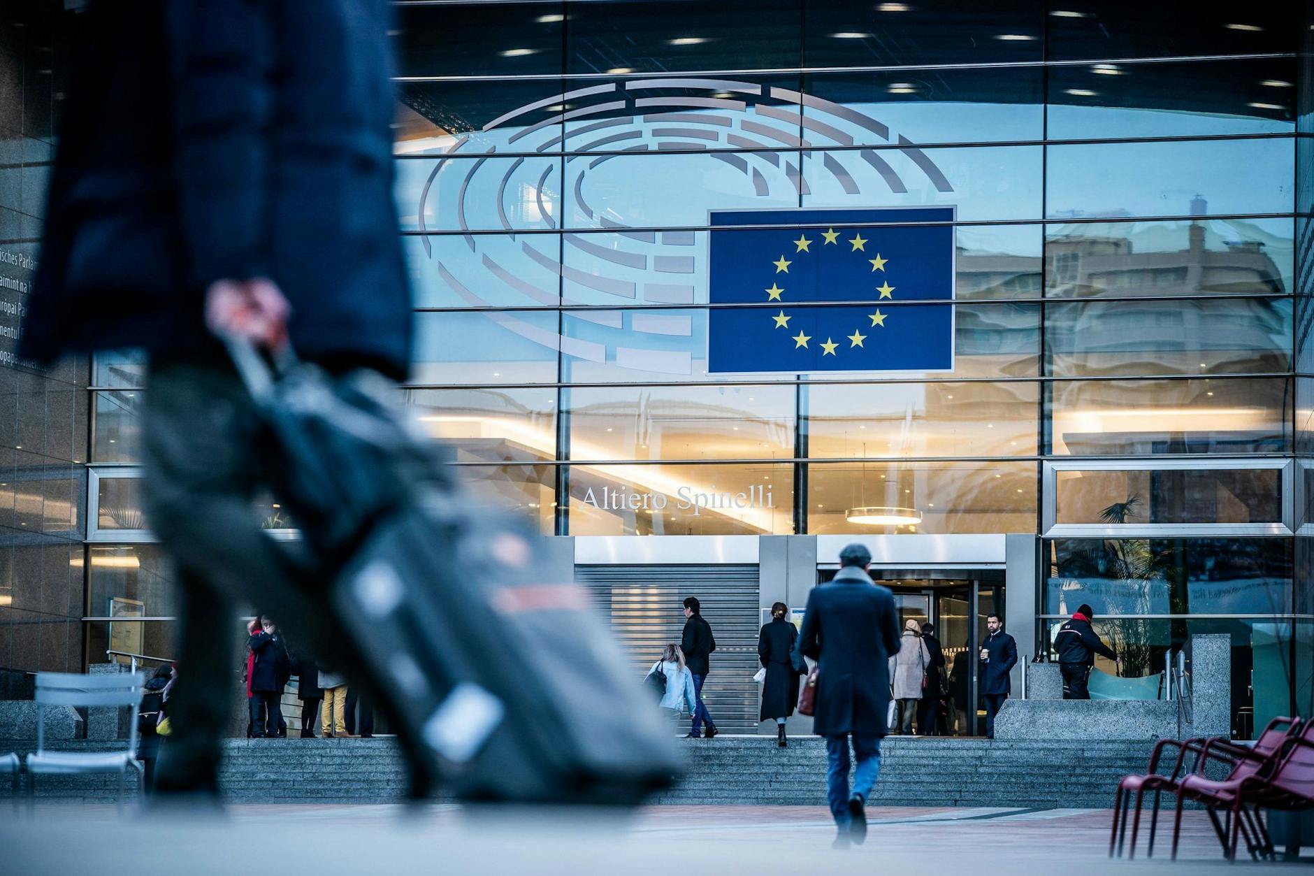 Der Sitz des Europäischen Parlaments in Brüssel