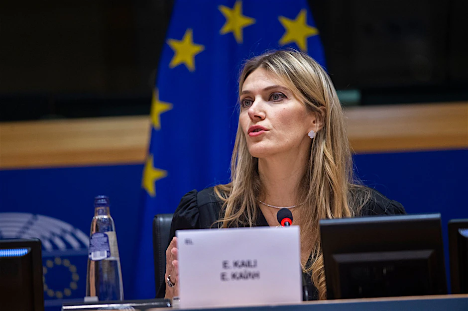 Die Vizepräsidentin des Europäischen Parlaments, Eva Kaili, in&nbsp;Brüssel.&nbsp;
