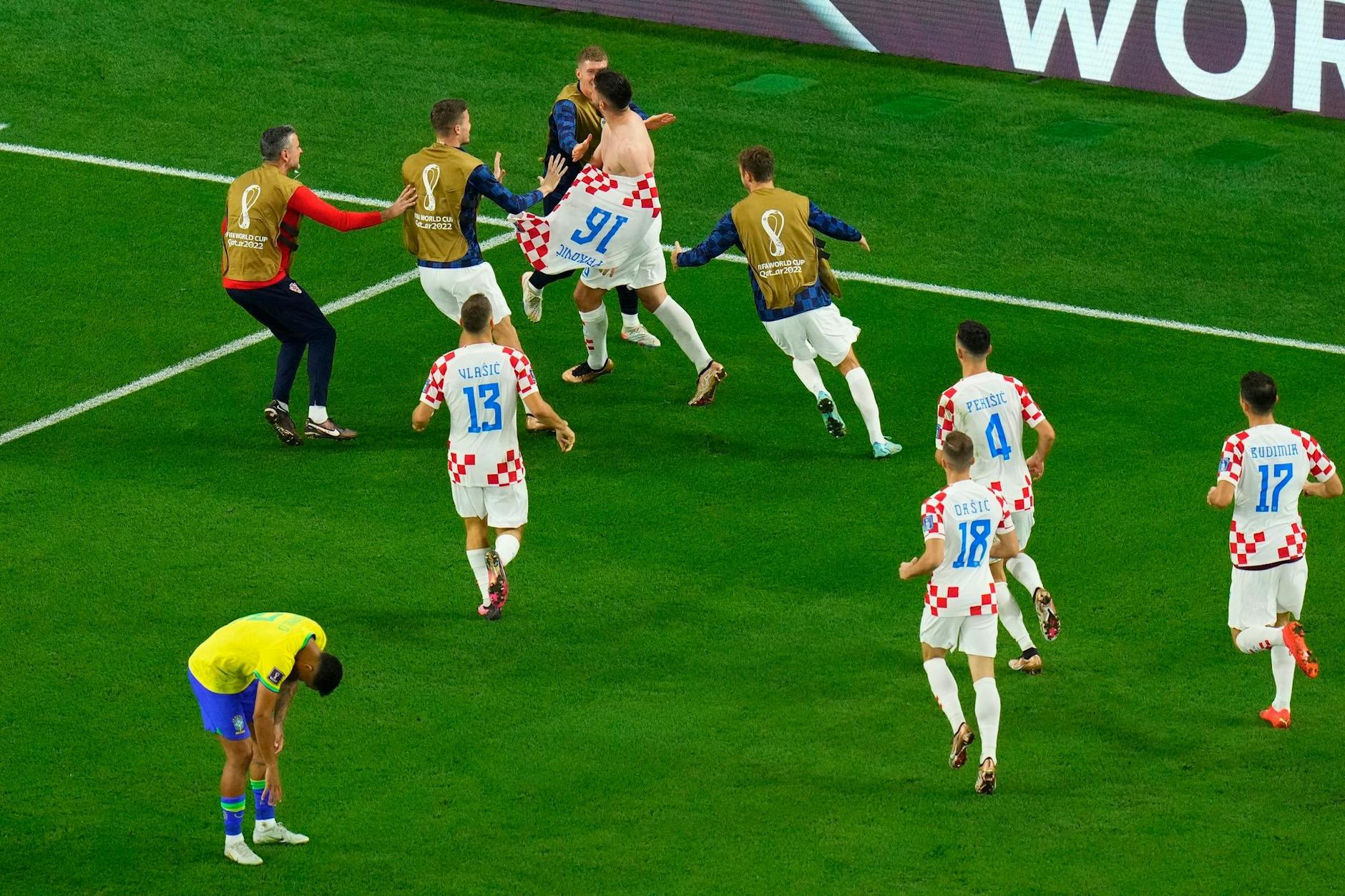 Kroatien setzte sich gegen Brasilien im Elfmeterschießen durch.