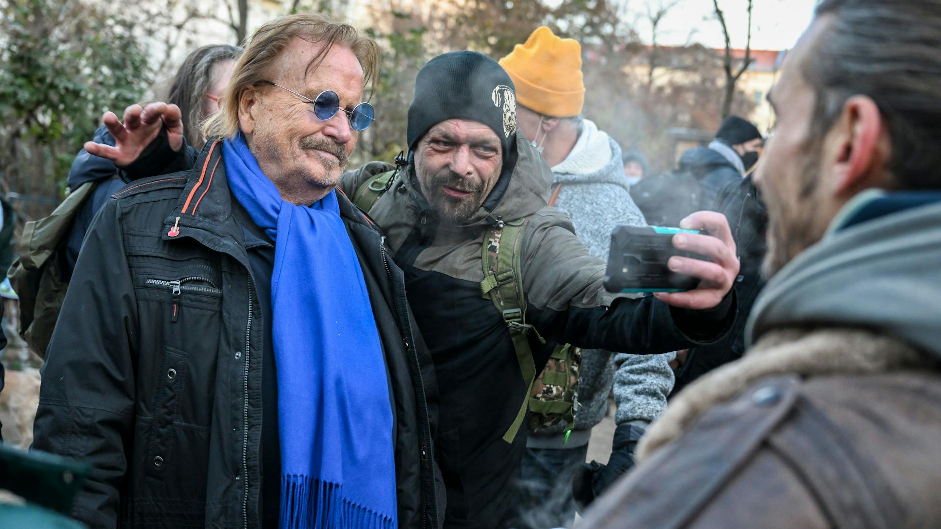 Das gehört mit dazu - ein Selfie mit Frank Zander.